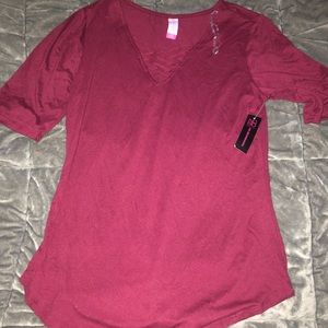 Maroon 3-Quarter Sleeve